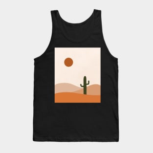 Cactus in the desert sand Tank Top